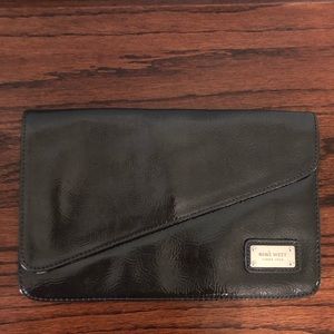 Grey Leather Nine West Clutch